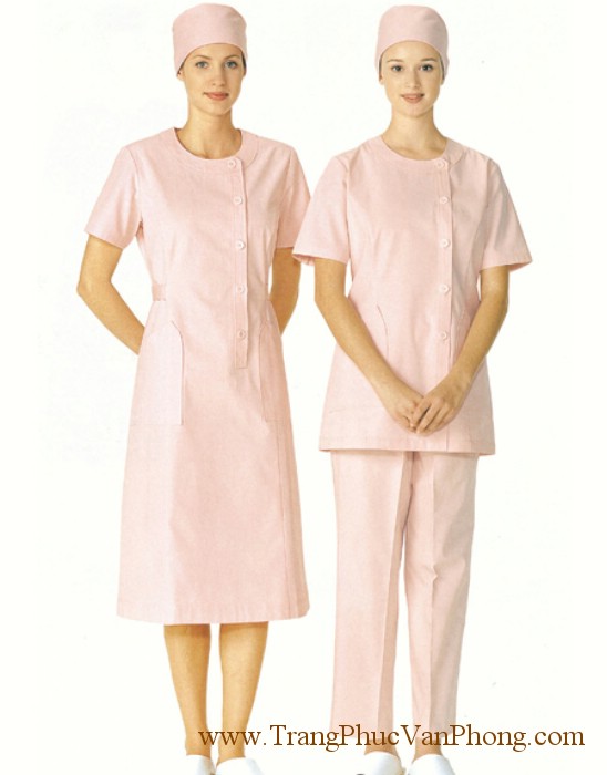 Mẫu trang phục nhân viên y tế sắc màu nhã nhặn kiểu dáng thời trang